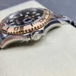 Clean Factory Rolex Yacht-Master 126621-0001 40mm Half Rose Gold Brown Dial