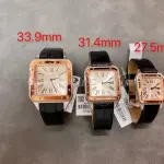 F1 Factory Cartier Santos Dumont W2SA0012 27.5mm Steel Leather Strap Roman Numerals Silver Dial