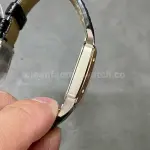 F1 Factory Cartier Santos Dumont W2SA0012 27.5mm Steel Leather Strap Roman Numerals Silver Dial