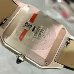 F1 Factory Cartier Santos Dumont WSSA0022 31.4mm Steel Leather Strap Roman Numerals Silver Dial