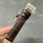 F1 Factory Cartier Tank Louis Cartier W1529856 22mm Yellow Gold Brown Leather Strap Roman Numerals Silver Dial