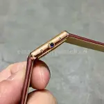 F1 Factory Cartier Tank Louis Cartier WGTA0010 22mm Rose Gold Red Leather Strap Roman Numerals Silver Dial