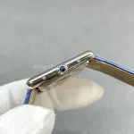 F1 Factory Cartier Tank Louis Cartier WSTA0055 25.5mm Steel Leather Strap Blue Dial