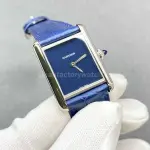 F1 Factory Cartier Tank Louis Cartier WSTA0055 25.5mm Steel Leather Strap Blue Dial
