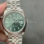 GM Factory Rolex Datejust 126200-0023 36mm White Gold Smooth Bezel Full 904L Green Dial Jubilee