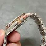 GM Factory Rolex Datejust 126201-0037 36mm Rose Gold Smooth Bezel Half Rose Gold Diamond Mop Silver Palm Motif Dial Jubilee