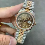 GM Factory Rolex Datejust 126231-0025 36mm Half Rose Gold Diamond Mope Computer Dial Jubilee