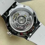 HB Factory Hublot Classic Fusion 550.NS.2200.RW.1804.ORL20 40mm Diamond Steel White Rubber Strap White Dial