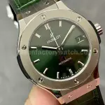 HB Factory Hublot Classic Fusion 565.NX.8970.LR 38mm Leather Strap Green Dial