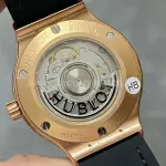 HB Factory Hublot Classic Fusion 565.OX.1480.LR.1204 38mm Rose Gold Leather Strap Black Dial