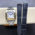 J12 Factory Cartier Santos W2SA0016 35.1mm Roman Numerals Silver Dial