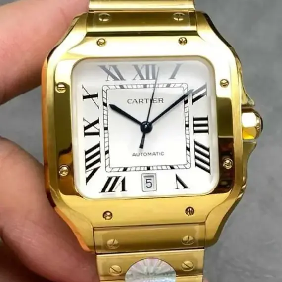J12 Factory Cartier Santos WGSA0029 39.8mm Roman Numerals White Dial