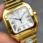 J12 Factory Cartier Santos WGSA0029 39.8mm Roman Numerals White Dial
