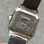 J12 Factory Cartier Santos WSSA0062 39.8mm Leather Strap Roman Numerals Green Dial
