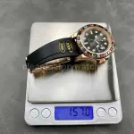 KF Factory Rolex Yacht-Master 116695SATS 40mm Rose Gold Rubber Strap Black Dial