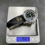 KF Factory Rolex Yacht-Master 126679SABR 40mm White Gold Rubber Strap Black Dial