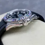 KF Factory Rolex Yacht-Master 126679SABR 40mm White Gold Rubber Strap Black Dial