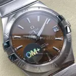 OM+ Factory Omega Constellation Men 123.10.38.21.10.001 38mm Full Steel Brown Dial