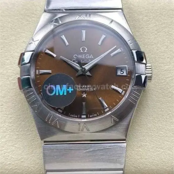 OM+ Factory Omega Constellation Men 123.10.38.21.10.001 38mm Full Steel Brown Dial