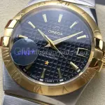 OM+ Factory Omega Constellation Men 123.20.35.20.01.001 38mm Gold/Steel Black Dial