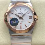 OM+ Factory Omega Constellation Men 123.20.38.21.02.007 38mm Rose Gold/Steel Silver Dial