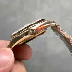 QF Factory Counterweight Rolex Day-Date 128235 36mm Full Rose Gold Silver Dial