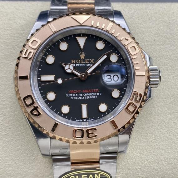 Rolex Yacht-Master - Everose Rolesor Black Dial