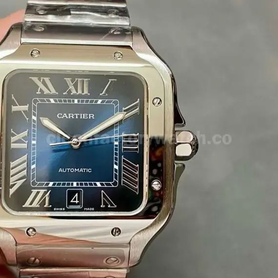THB Factory Cartier Santos WSSA0030 39.8mm Full Steel Roman Numerals Blue Dial