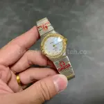 TW Factory Omega Constellation Quartz 123.20.27.60.55.002 27mm Diamond&Gold Bezel Half Gold&Steel Mother Of Pearl Diamond Dial