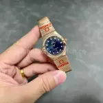 TW Factory Omega Constellation Quartz 131.55.25.60.53.002 27mm Diamond Bezel Full Rose Gold Diamond Gypsophila Blue Dial