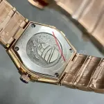 TW Factory Omega Constellation Quartz 131.55.25.60.53.002 27mm Diamond Bezel Full Rose Gold Diamond Gypsophila Blue Dial