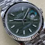 VS Factory Rolex Datejust 126234-0047 36mm Full 904L Olive Green Palm Motif Dial Jubilee
