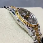 8+ Factory Counterweight Rolex Day-Date 118235 36mm Diamond Rose Gold Bezel Full Rose Gold Diamond Mope Baguette Diamond Brown Dial