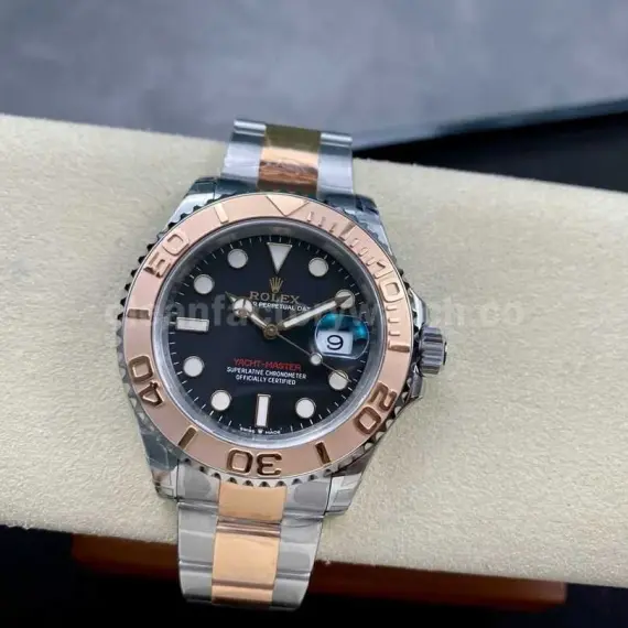VS Factory Rolex Yacht-Master 126621-0002 40mm Half Rose Gold Black Dial